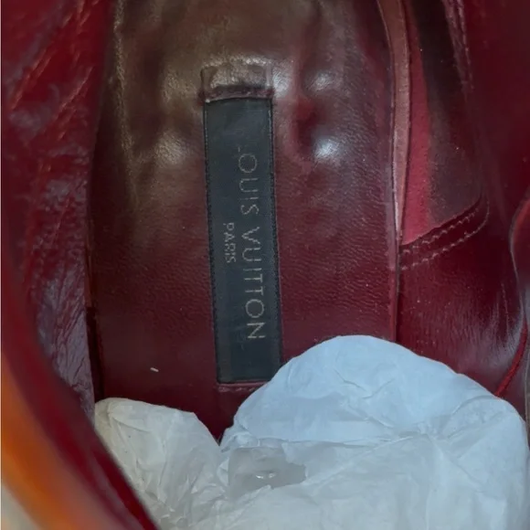Louis Vuitton Cognac Beautiful Stitching Ankle Boots 38.5 - Picture 11 of 11